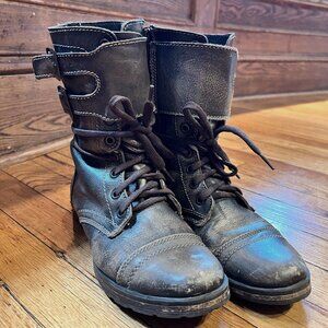 Steve Madden Distressed Combat Boots